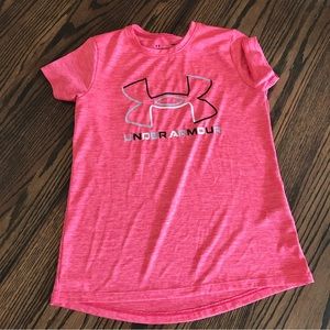 Under Armour coral pink t-shirt youth M